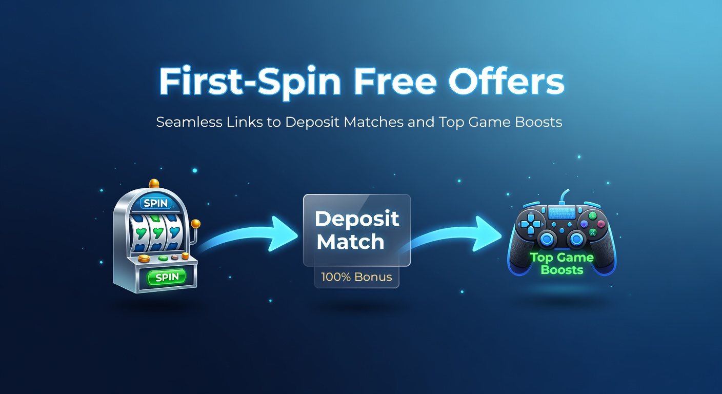 Vibrant slot machine screen displaying free spin activation with bonus overlays transitioning to deposit match promotions