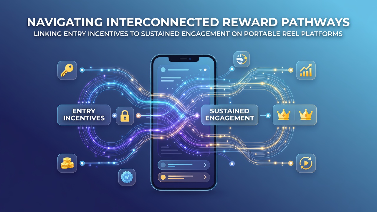 Mobile slot interface displaying layered bonus indicators and reward pathways on a portable device