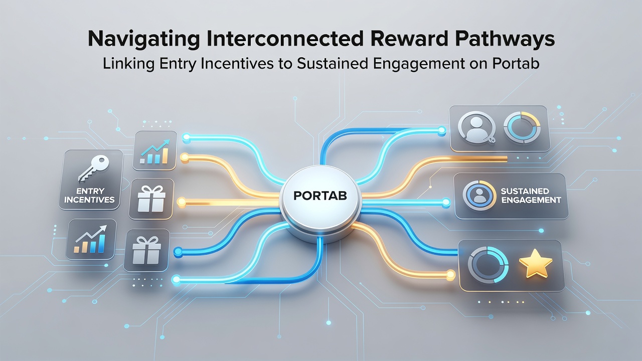Diagram illustrating reward pathway connections between entry incentives and sustained engagement stages on mobile reel platforms