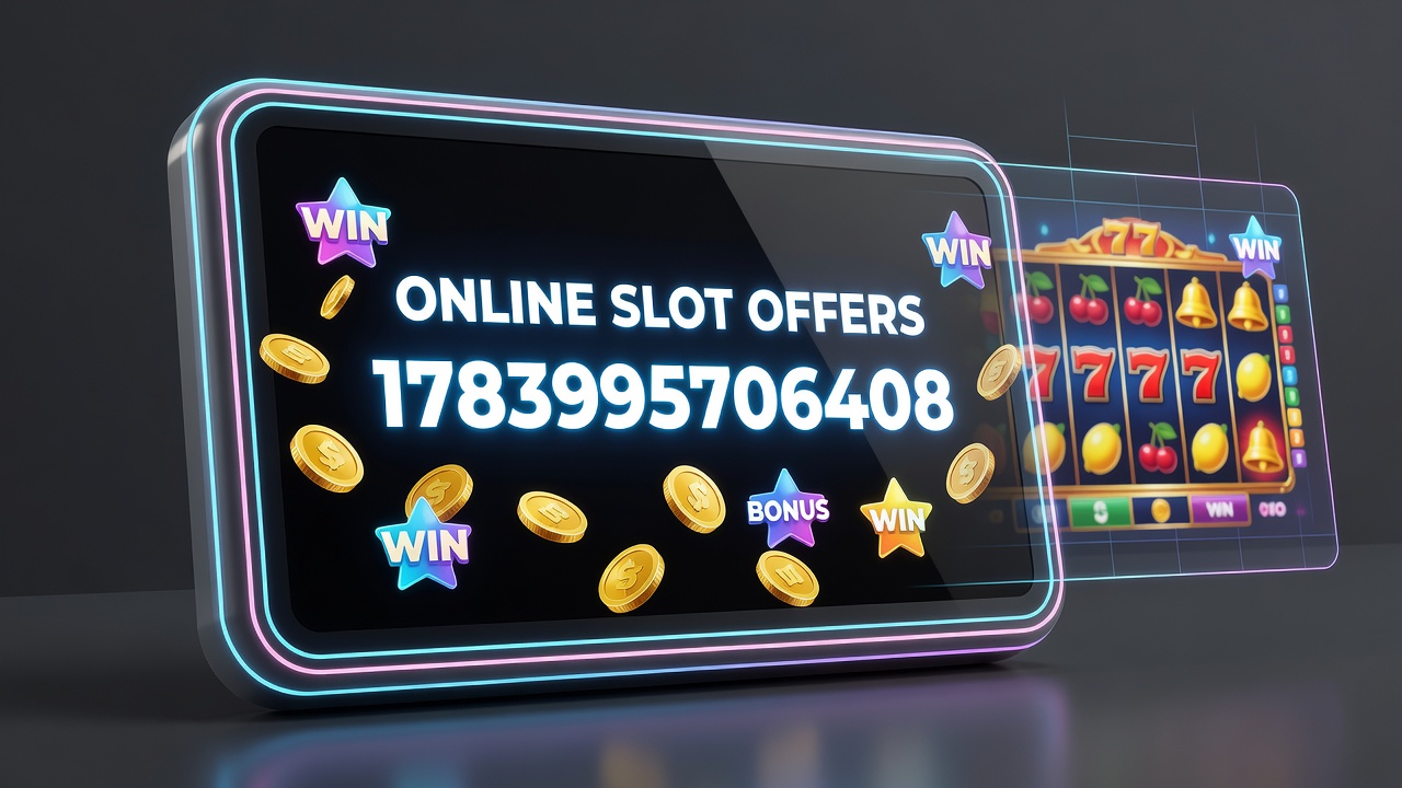 Various online slot games displayed on a digital interface with bonus indicators
