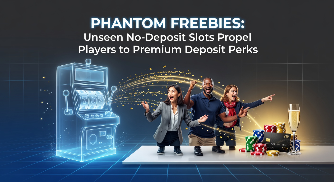 Vibrant slot reels spinning with ghostly no-deposit bonus icons fading into stacked deposit reward symbols