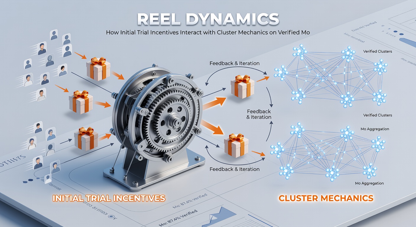 Diagram illustrating how trial free spins trigger successive cluster cascades on mobile slot reels