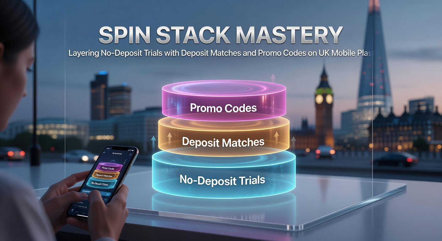 Infographic illustrating deposit match percentages stacked with no-deposit spins and code activations on a smartphone